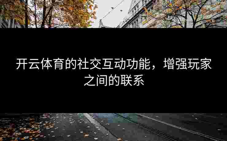 开云体育的社交互动功能，增强玩家之间的联系
